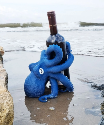 Handmade Octopus Wine Rack Holder, Octopus Shaped Wine Rack, Marine Theme Octopus Wine Bottle Holder, Unique Octopus Wine Rack Decor
