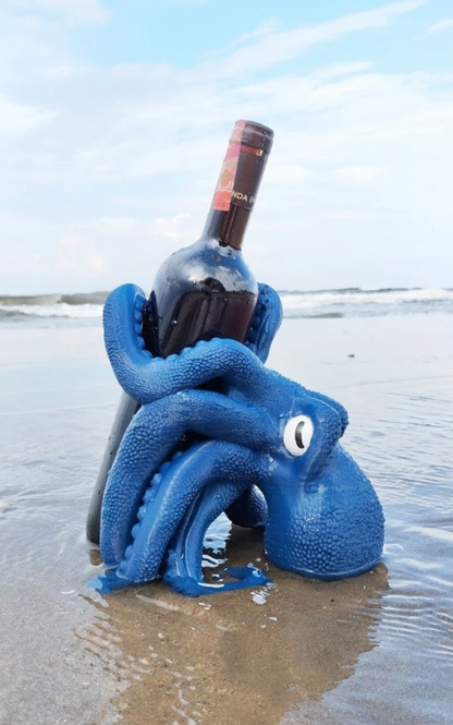 Handmade Octopus Wine Rack Holder, Octopus Shaped Wine Rack, Marine Theme Octopus Wine Bottle Holder, Unique Octopus Wine Rack Decor