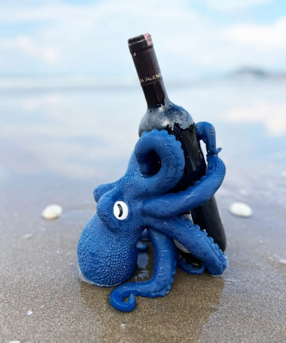 Handmade Octopus Wine Rack Holder, Octopus Shaped Wine Rack, Marine Theme Octopus Wine Bottle Holder, Unique Octopus Wine Rack Decor