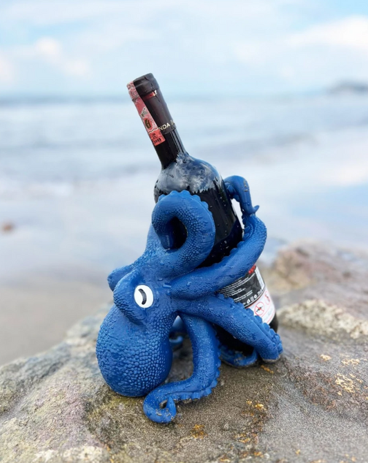 Handmade Octopus Wine Rack Holder, Octopus Shaped Wine Rack, Marine Theme Octopus Wine Bottle Holder, Unique Octopus Wine Rack Decor