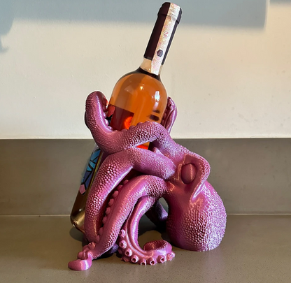 Handmade Octopus Wine Rack Holder, Octopus Shaped Wine Rack, Marine Theme Octopus Wine Bottle Holder, Unique Octopus Wine Rack Decor