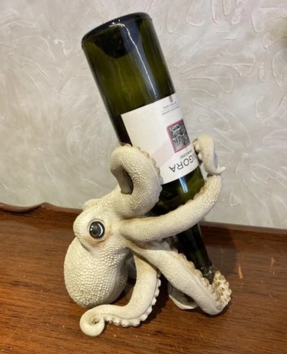 Handmade Octopus Wine Rack Holder, Octopus Shaped Wine Rack, Marine Theme Octopus Wine Bottle Holder, Unique Octopus Wine Rack Decor