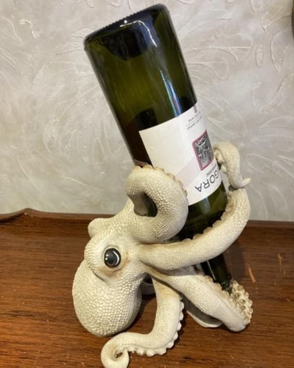 Handmade Octopus Wine Rack Holder, Octopus Shaped Wine Rack, Marine Theme Octopus Wine Bottle Holder, Unique Octopus Wine Rack Decor