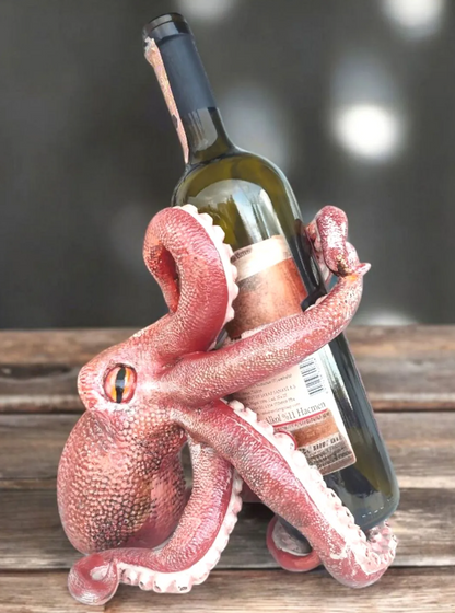 Handmade Octopus Wine Rack Holder, Octopus Shaped Wine Rack, Marine Theme Octopus Wine Bottle Holder, Unique Octopus Wine Rack Decor