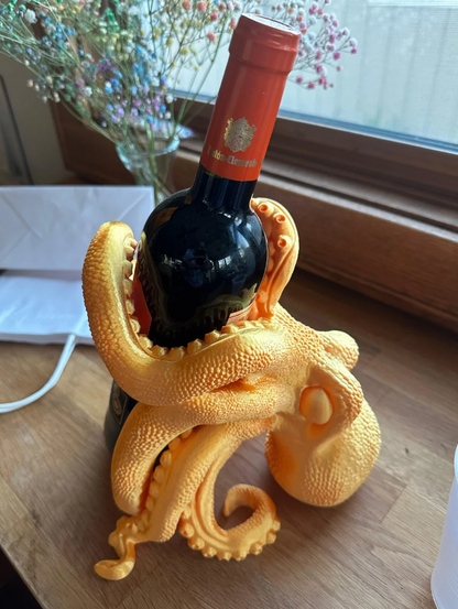 Handmade Octopus Wine Rack Holder, Octopus Shaped Wine Rack, Marine Theme Octopus Wine Bottle Holder, Unique Octopus Wine Rack Decor