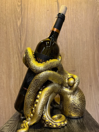 Handmade Octopus Wine Rack Holder, Octopus Shaped Wine Rack, Marine Theme Octopus Wine Bottle Holder, Unique Octopus Wine Rack Decor