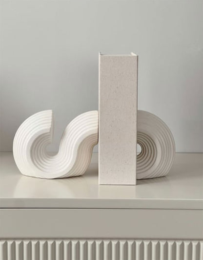 Modern Ceramic Bookends, Minimalist Ceramic Bookend, Geometric Design Ceramic Bookends, Abstract Ceramic Bookends, Ceramic Bookends