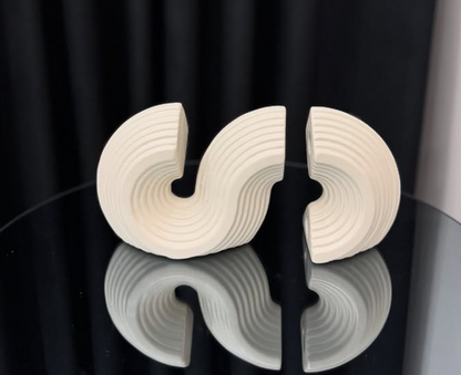 Modern Ceramic Bookends, Minimalist Ceramic Bookend, Geometric Design Ceramic Bookends, Abstract Ceramic Bookends, Ceramic Bookends