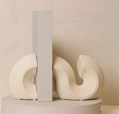 Modern Ceramic Bookends, Minimalist Ceramic Bookend, Geometric Design Ceramic Bookends, Abstract Ceramic Bookends, Ceramic Bookends