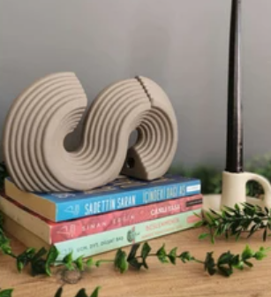 Modern Ceramic Bookends, Minimalist Ceramic Bookend, Geometric Design Ceramic Bookends, Abstract Ceramic Bookends, Ceramic Bookends