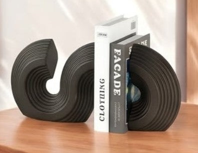 Modern Ceramic Bookends, Minimalist Ceramic Bookend, Geometric Design Ceramic Bookends, Abstract Ceramic Bookends, Ceramic Bookends