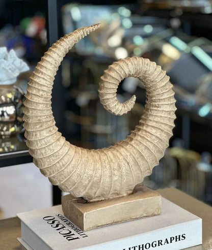 Handmade Fossil Decor Sculpture, Spiral Fossil Art Decor, Sea Shell Statue, Fossil Shell Statue, Modern Fossil Inspired Decor, Fossil Decor