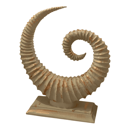 Handmade Fossil Decor Sculpture, Spiral Fossil Art Decor, Sea Shell Statue, Fossil Shell Statue, Modern Fossil Inspired Decor, Fossil Decor