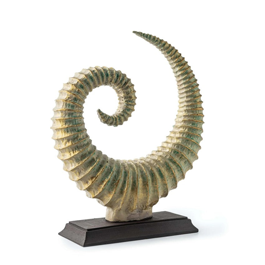 Handmade Fossil Decor Sculpture, Spiral Fossil Art Decor, Sea Shell Statue, Fossil Shell Statue, Modern Fossil Inspired Decor, Fossil Decor