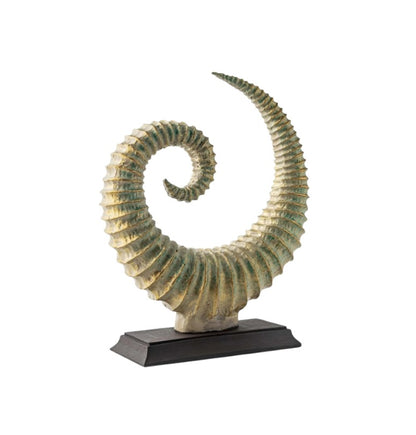 Handmade Fossil Decor Sculpture, Spiral Fossil Art Decor, Sea Shell Statue, Fossil Shell Statue, Modern Fossil Inspired Decor, Fossil Decor