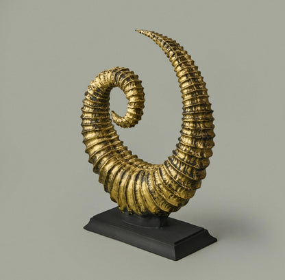 Handmade Fossil Decor Sculpture, Spiral Fossil Art Decor, Sea Shell Statue, Fossil Shell Statue, Modern Fossil Inspired Decor, Fossil Decor