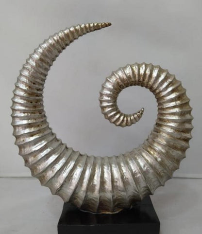 Handmade Fossil Decor Sculpture, Spiral Fossil Art Decor, Sea Shell Statue, Fossil Shell Statue, Modern Fossil Inspired Decor, Fossil Decor