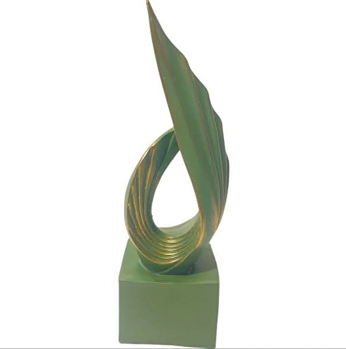 Handmade Abstract Wing Sculpture, Gold Black Modern Decor, Polyester Statue, Elegant Artistic Home Decor