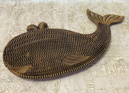 Decorative Whale Tray, Handmade Whale Tray, Cute Ocean Whale Plate, Whale Shaped Decorative Tray, Whale Figurine Tray, Whale Tray