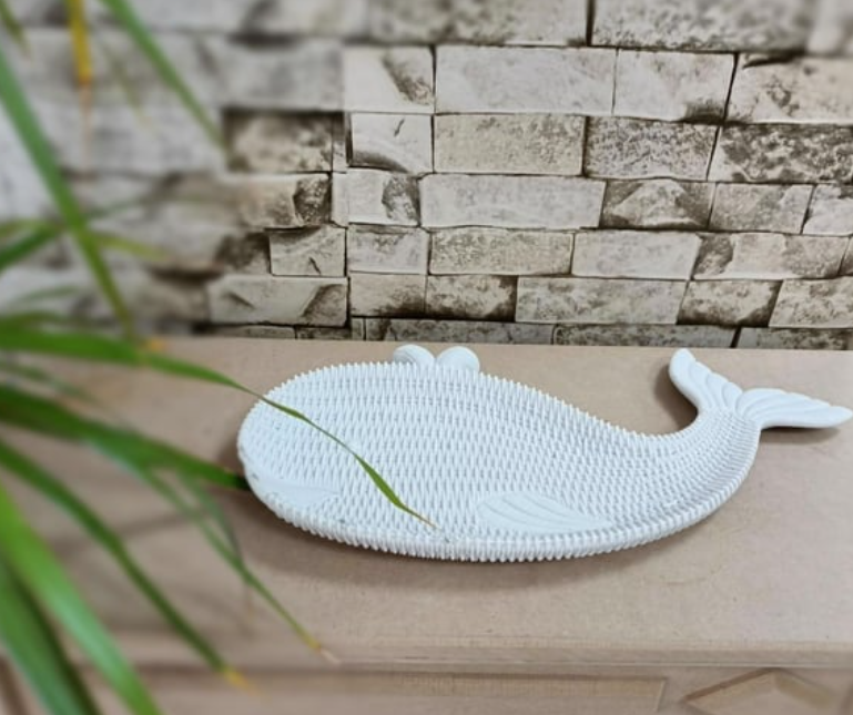 Decorative Whale Tray, Handmade Whale Tray, Cute Ocean Whale Plate, Whale Shaped Decorative Tray, Whale Figurine Tray, Whale Tray