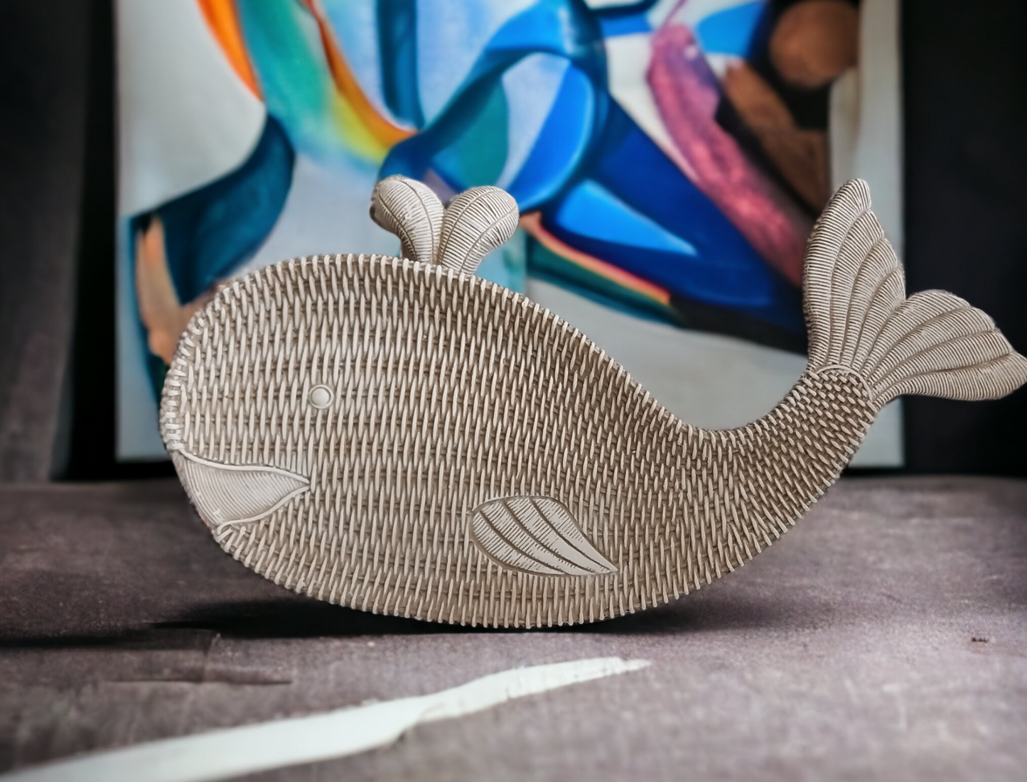Decorative Whale Tray, Handmade Whale Tray, Cute Ocean Whale Plate, Whale Shaped Decorative Tray, Whale Figurine Tray, Whale Tray