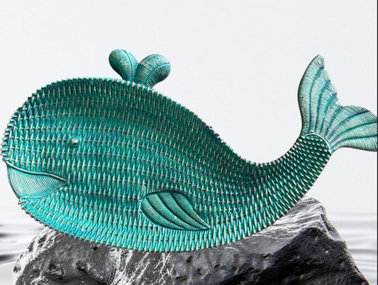 Decorative Whale Tray, Handmade Whale Tray, Cute Ocean Whale Plate, Whale Shaped Decorative Tray, Whale Figurine Tray, Whale Tray