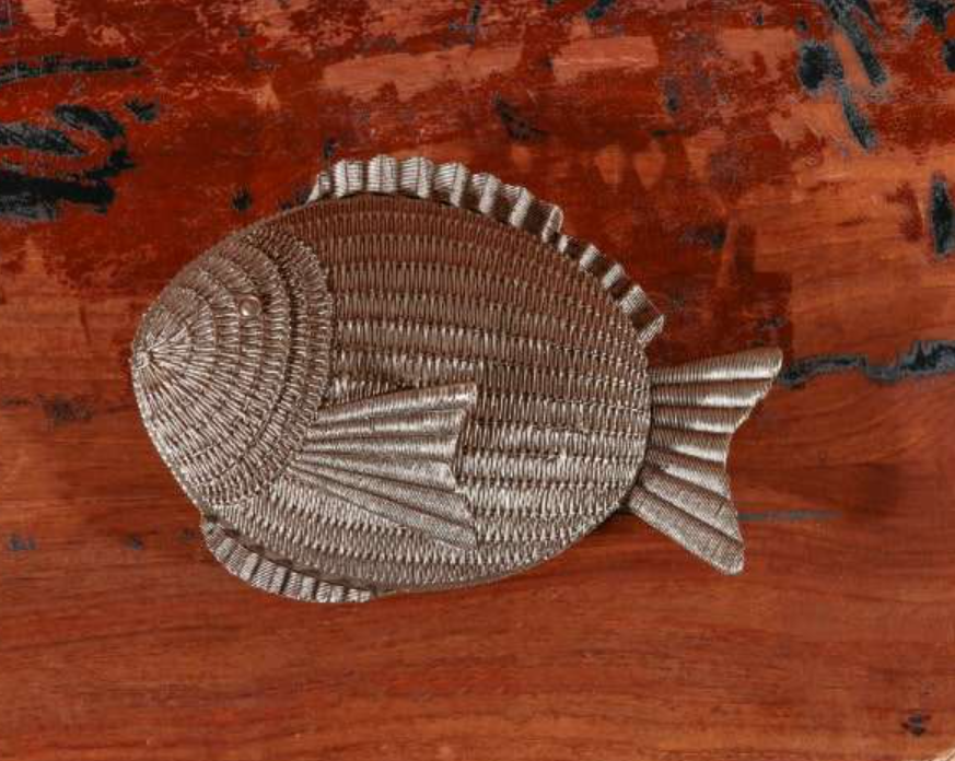 Fish Shaped Decorative Tray, Nautical Theme Fish Tray, Coastal Style Fish Shaped Tray, Unique Fish Serving Tray, Handcrafted Style Fish Tray