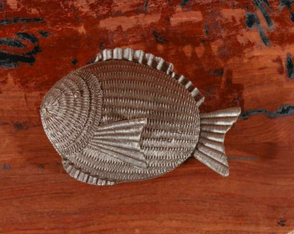 Fish Shaped Decorative Tray, Nautical Theme Fish Tray, Coastal Style Fish Shaped Tray, Unique Fish Serving Tray, Handcrafted Style Fish Tray