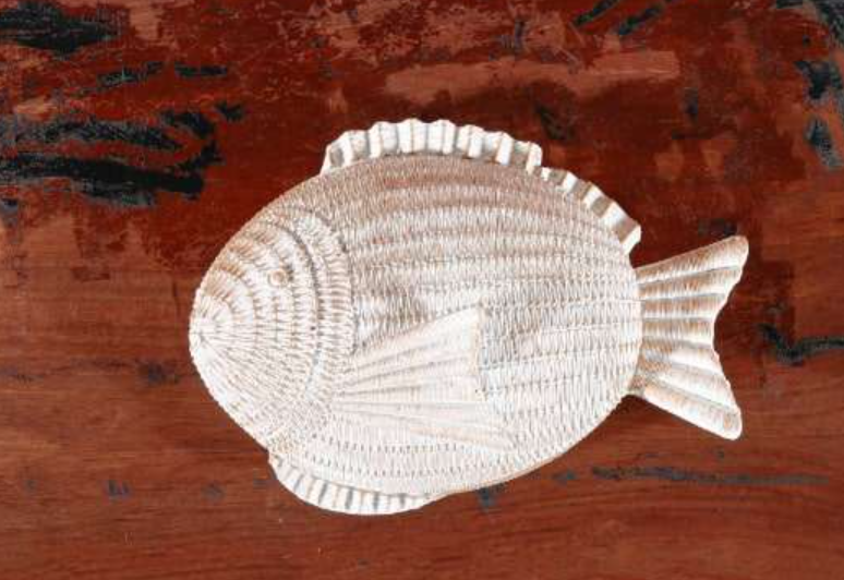 Fish Shaped Decorative Tray, Nautical Theme Fish Tray, Coastal Style Fish Shaped Tray, Unique Fish Serving Tray, Handcrafted Style Fish Tray