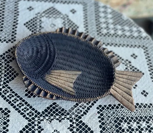 Fish Shaped Decorative Tray, Nautical Theme Fish Tray, Coastal Style Fish Shaped Tray, Unique Fish Serving Tray, Handcrafted Style Fish Tray