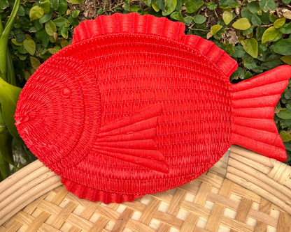 Fish Shaped Decorative Tray, Nautical Theme Fish Tray, Coastal Style Fish Shaped Tray, Unique Fish Serving Tray, Handcrafted Style Fish Tray