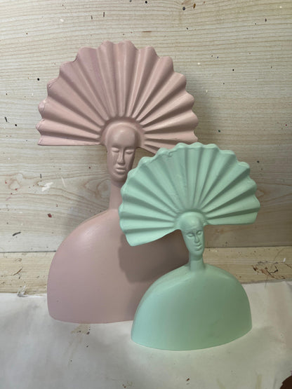Abstract Ethnic Decor, Modern Asbtract Women Sculpture, Abstract Female Statue, Ethnic Home Decor, Unique Ethnic Art Figurine, Women Decor, Ethnic Women Decor