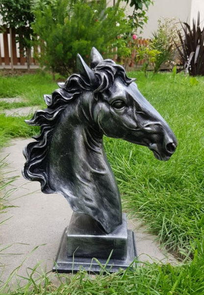 Elegant Horse Bust Statue, Horse Bust Figurine, Elegant Horse Head Bust, Rustic Horse Bust, Antique Horse Head Statue, Horse Head Bust Decor