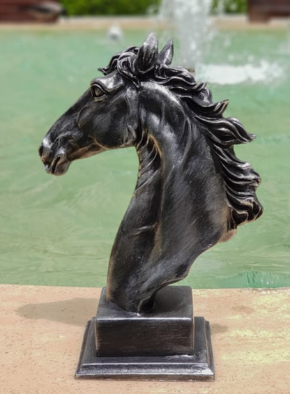 Elegant Horse Bust Statue, Horse Bust Figurine, Elegant Horse Head Bust, Rustic Horse Bust, Antique Horse Head Statue, Horse Head Bust Decor