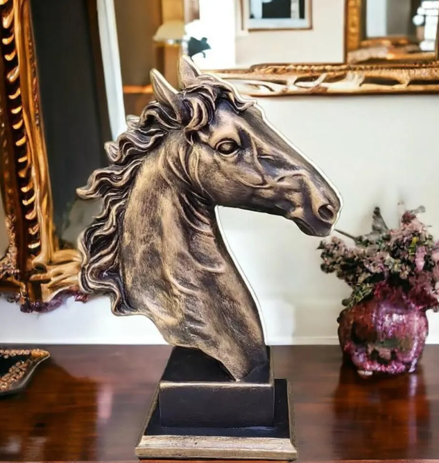 Elegant Horse Bust Statue, Horse Bust Figurine, Elegant Horse Head Bust, Rustic Horse Bust, Antique Horse Head Statue, Horse Head Bust Decor