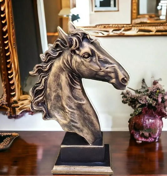 Elegant Horse Bust Statue, Horse Bust Figurine, Elegant Horse Head Bust, Rustic Horse Bust, Antique Horse Head Statue, Horse Head Bust Decor