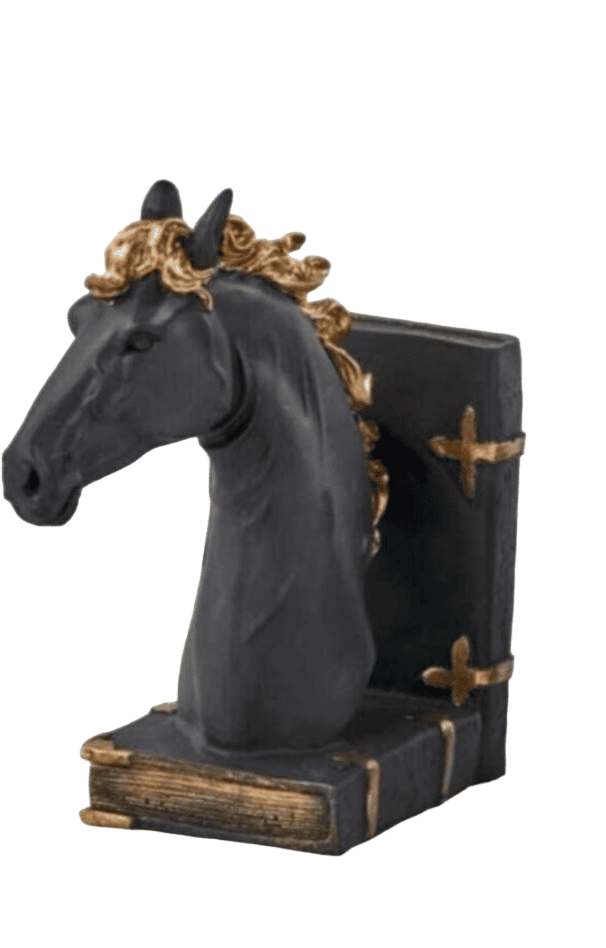 Elegant Horse Bookends, Horse Bookends Decor, Horse Head Bookshelf Decor, Stylish Bookends Gift, Polyester Bookend Set,Horse Statue Bookends