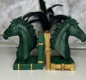 Elegant Horse Bookends, Horse Bookends Decor, Horse Head Bookshelf Decor, Stylish Bookends Gift, Polyester Bookend Set,Horse Statue Bookends