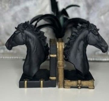 Elegant Horse Bookends, Horse Bookends Decor, Horse Head Bookshelf Decor, Stylish Bookends Gift, Polyester Bookend Set,Horse Statue Bookends