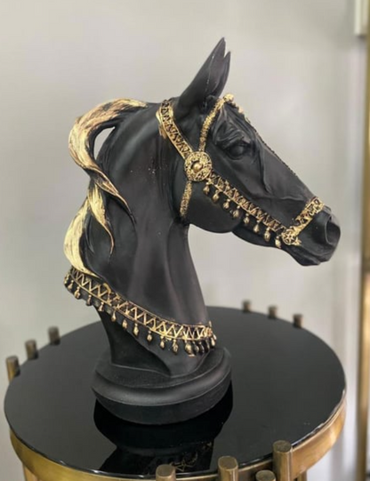 Horse Head Statue, Elegant Horse Sculpture, Realistic Horse Head Statue, Equestrian Style Horse Bust, Majestic Horse Decor, Horse Head Decor