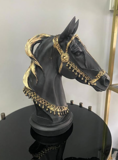 Horse Head Statue, Elegant Horse Sculpture, Realistic Horse Head Statue, Equestrian Style Horse Bust, Majestic Horse Decor, Horse Head Decor
