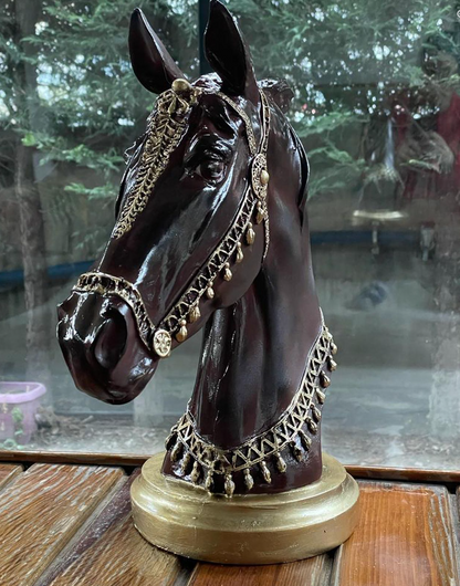 Horse Head Statue, Elegant Horse Sculpture, Realistic Horse Head Statue, Equestrian Style Horse Bust, Majestic Horse Decor, Horse Head Decor