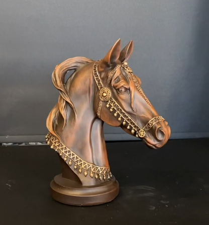 Horse Head Statue, Elegant Horse Sculpture, Realistic Horse Head Statue, Equestrian Style Horse Bust, Majestic Horse Decor, Horse Head Decor