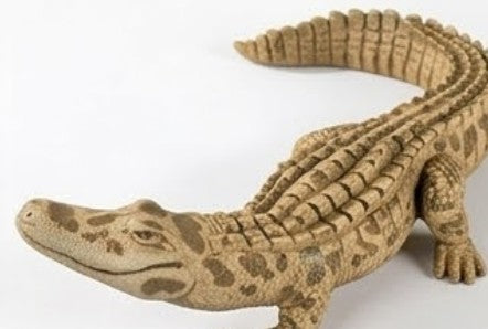 Crocodile Sculpture, Handcrafted Polyester Crocodile Decor, Polyester Crocodile Decor, Alligator Statue, Crocodile Statue for Modern Decor