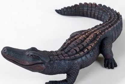 Crocodile Sculpture, Handcrafted Polyester Crocodile Decor, Polyester Crocodile Decor, Alligator Statue, Crocodile Statue for Modern Decor