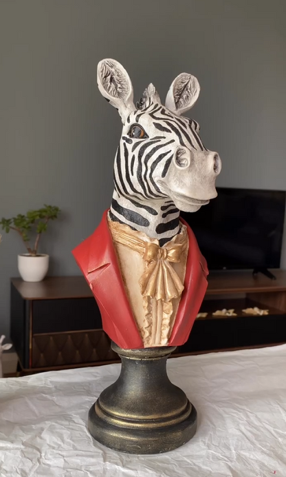 Zebra Head Bust Statue, Zebra Bust Statue, Zebra Bust Sculpture, Elegant Zebra Head Statue, Unique Zebra Head Statue, Zebra Head Sculpture