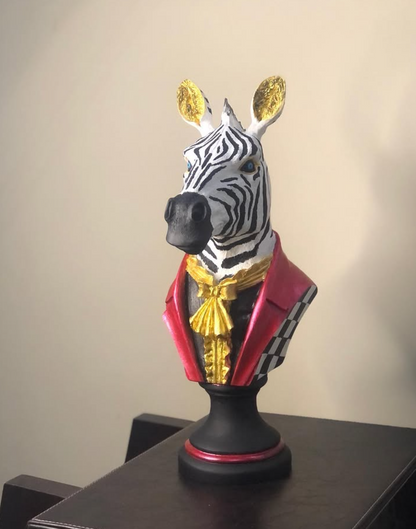 Zebra Head Bust Statue, Zebra Bust Statue, Zebra Bust Sculpture, Elegant Zebra Head Statue, Unique Zebra Head Statue, Zebra Head Sculpture
