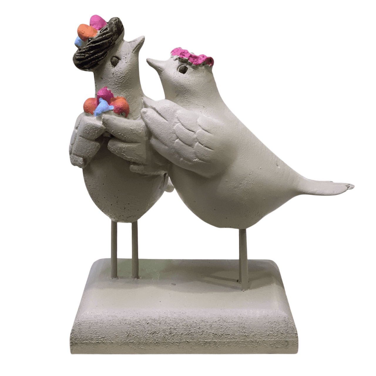 Romantic Bird Couple Sculpture, Lovebirds Statue for Home Decor, Polyester Bird Sculpture, Bird Couple Statue, Lovebird Couple Statue