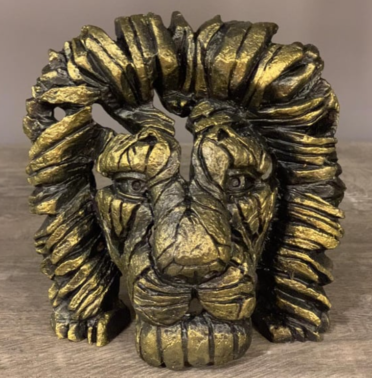Handcrafted Lion Head Sculpture, Lion Head Sculpture, Jungle King Lion Sculpture, Hand Painted Lion Head Sculpture, Handmade Lion Sculpture