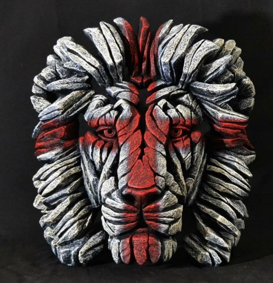 Handcrafted Lion Head Sculpture, Lion Head Sculpture, Jungle King Lion Sculpture, Hand Painted Lion Head Sculpture, Handmade Lion Sculpture